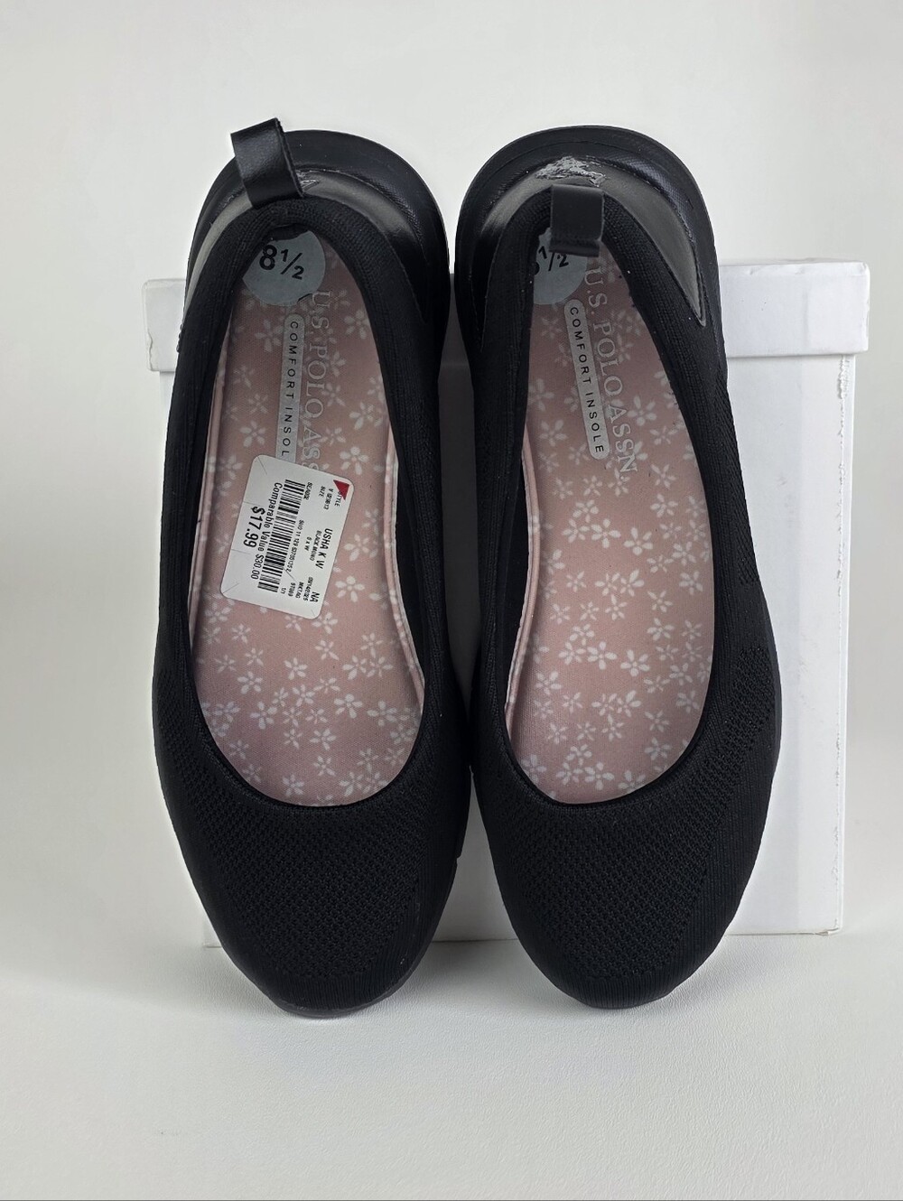 U.S. Polo Assn. Black Slip-On Ballet Flats!